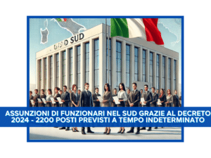 Assunzioni di Funzionari nel SUD grazie al Decreto 2024 - 2200 posti previsti a tempo indeterminato