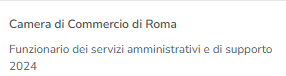 Banca dati di esercitazione (NON UFFICIALE).Camera di Commercio di Roma come Funzionario dei servizi amministrativi e di supporto