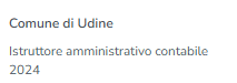 Banca dati di esercitazione non ufficiale Comune di udine Istruttori Amministrativo Contabili