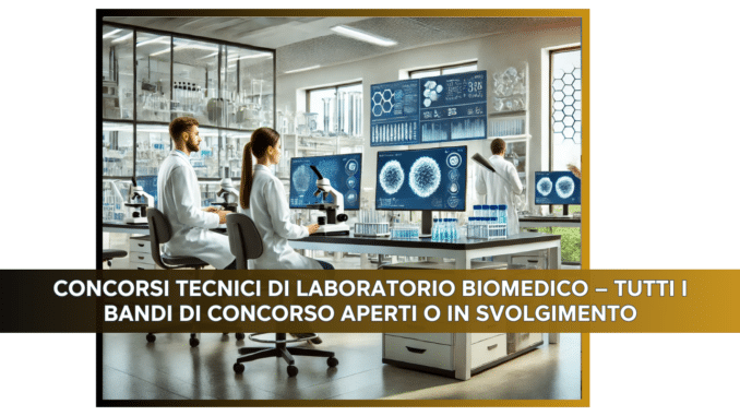 Concorsi Tecnici di Laboratorio Biomedico – Tutti i bandi di concorso aperti o in svolgimento