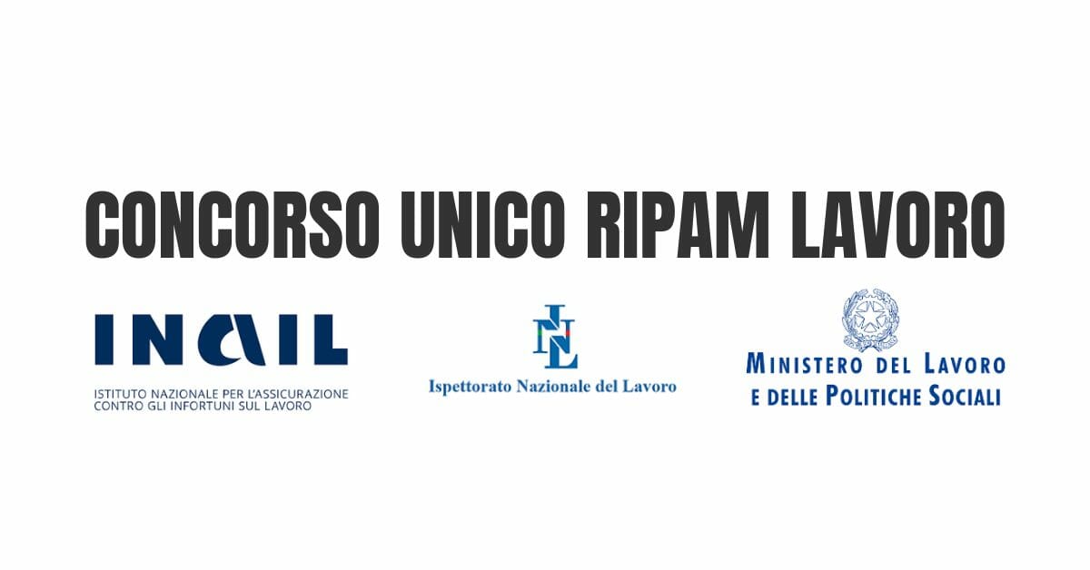 Concorso Unico Ripam Lavoro Inail Inl Ministero Del Lavoro