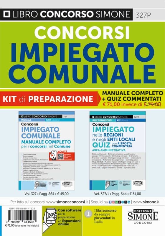 Kit Concorsi Impiegato comunale – Per la preparazione