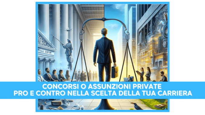 Concorsi o Assunzioni private - Pro e Contro nella scelta della tua Carriera