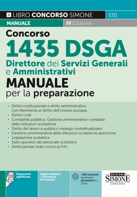 Manuale Concorso 1435 DSGA Direttore dei Servizi Generali e Amministrativi – Per la prova scritta