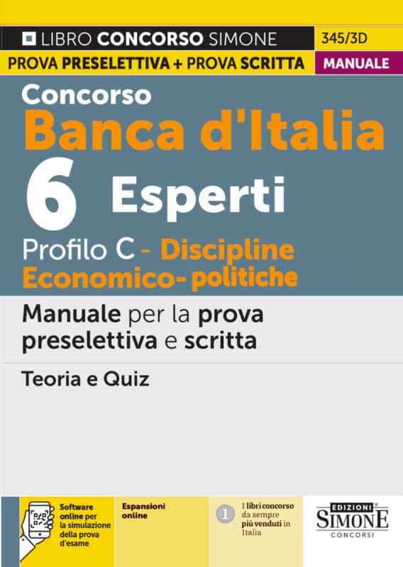 Manuale Concorso 6 Esperti Banca d’Italia – Profilo C – Discipline Economico-Politiche