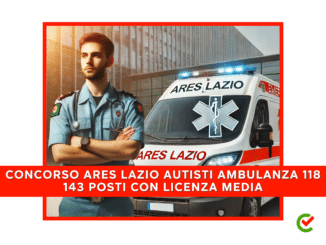 Concorso ARES Lazio Autisti Ambulanza 118 - 143 posti con licenza media