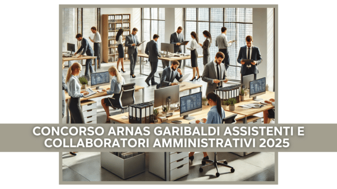 Concorso ARNAS Garibaldi Assistenti e Collaboratori Amministrativi 2025 - 6 posti a tempo indeterminato