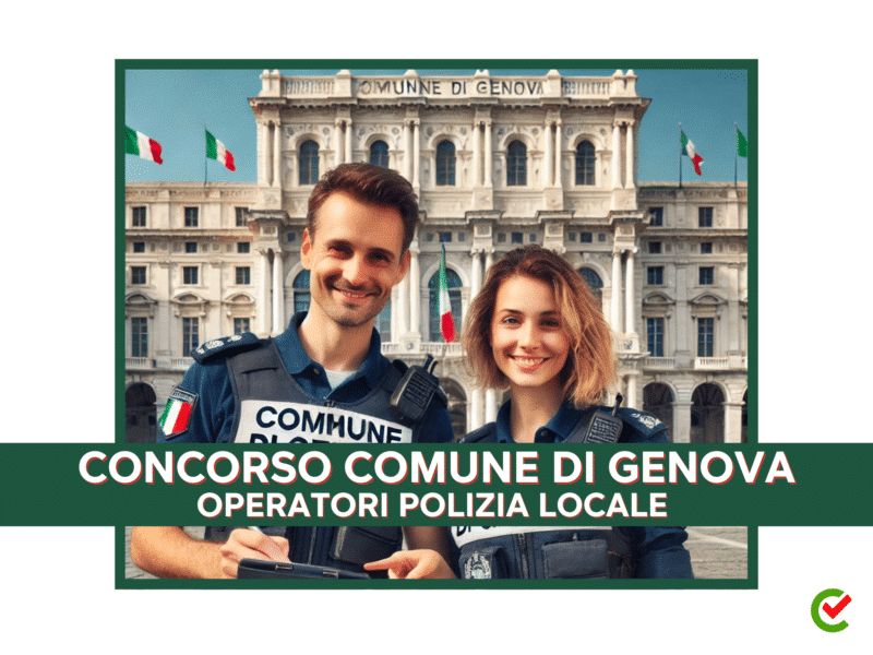 Concorso Comune di Genova Operatori Polizia locale 2024