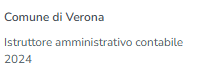 Concorso Comune di Verona come Istruttore amministrativo contabile Banca dati di esercitazione (NON UFFICIALE)