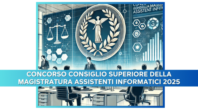 Concorso Consiglio Superiore della Magistratura Assistenti Informatici 2025