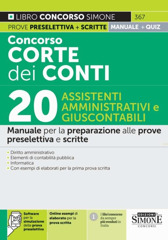 Manuale Concorso Corte dei Conti 2025 – 20 Assistenti Amministrativi