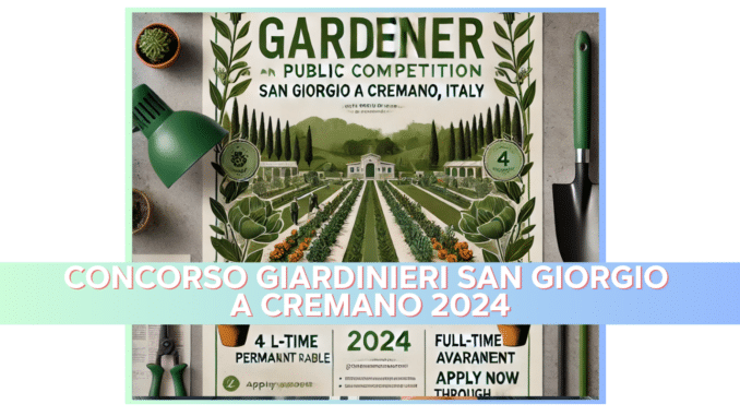 Concorso Giardinieri San Giorgio a Cremano 2024 - 4 posti per diplomati e con terza media