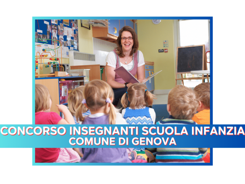 Concorso Insegnanti Scuola Infanzia Comune di Genova