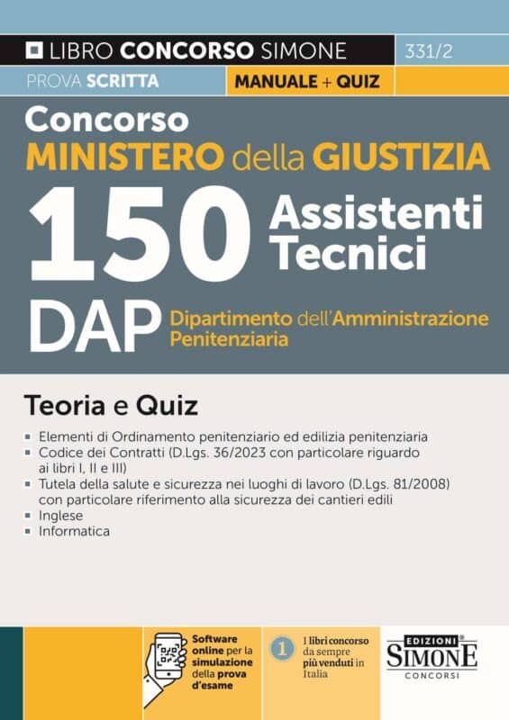 Manuale Concorso Assistenti Tecnici DAP Ministero della Giustizia – Per la preparazione