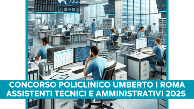 Concorso Policlinico Umberto I Roma Assistenti Tecnici e Amministrativi 2025 - 17 posti per diplomati