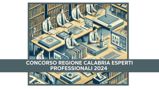 Concorso Regione Calabria Esperti Professionali 2024 - 6 posti con stipendio fino a 43mila euro