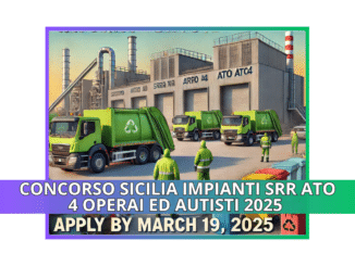 Concorso Sicilia Impianti SRR ATO 4 Operai ed Autisti 2025