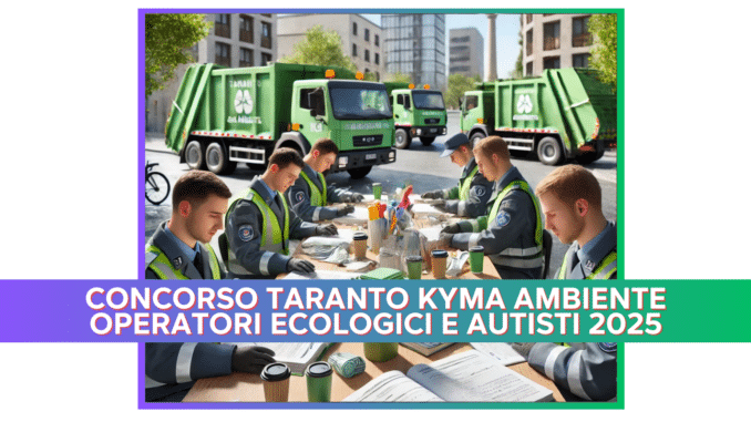 Concorso Taranto Kyma Ambiente Operatori Ecologici e Autisti 2025 - Come studiare le banche dati ufficiali