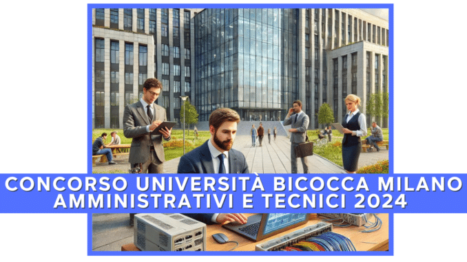 Concorso Università Bicocca Milano Amministrativi e Tecnici 2024 - 13 posti a tempo indeterminato