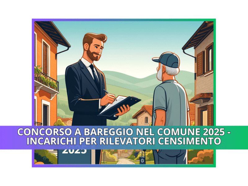 Concorso a Bareggio nel Comune 2025 - Incarichi per Rilevatori Censimento