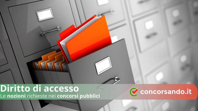 Diritto Di Accesso - Appunti Per Concorsi Ed Esami | Concorsando.it