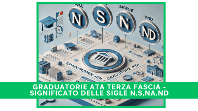 Graduatorie ATA Terza Fascia - Significato delle Sigle N, S, NA, ND