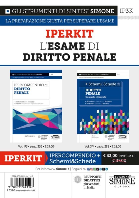 L’Esame di Diritto Penale – IPERKIT Ipercompendio + Schemi&Schede