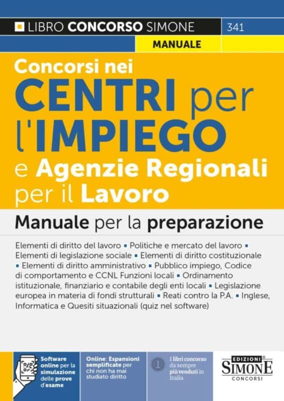 Manuale Concorsi nei Centri per l’impiego e Agenzie Regionali per il Lavoro – Per tutte le prove