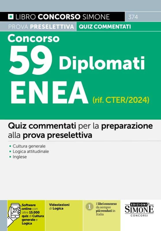 Manuale Concorso 59 Diplomati ENEA (rif. CTER/2024) – Quiz commentati