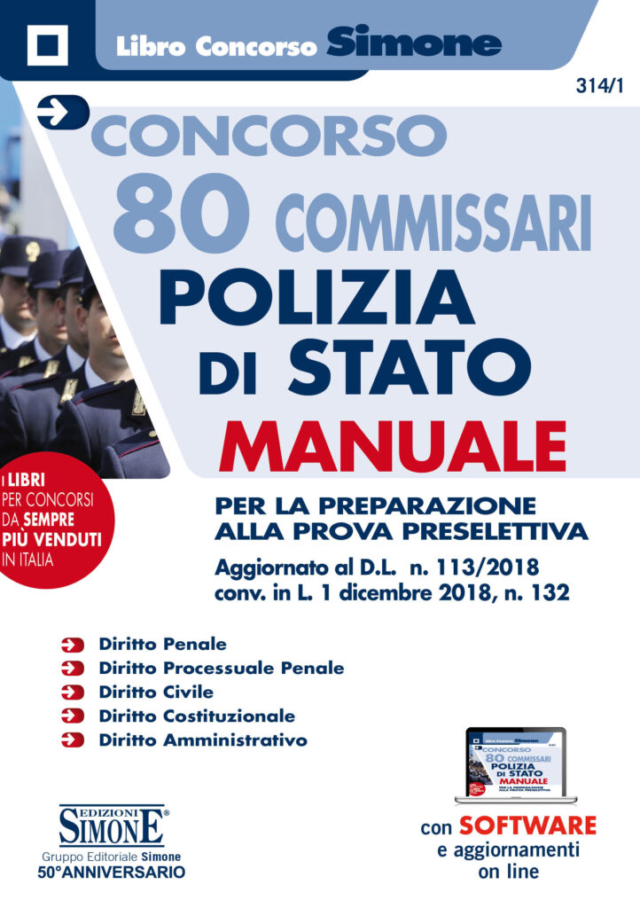 Manuale Concorso Commissari Polizia di Stato Edizioni Simone