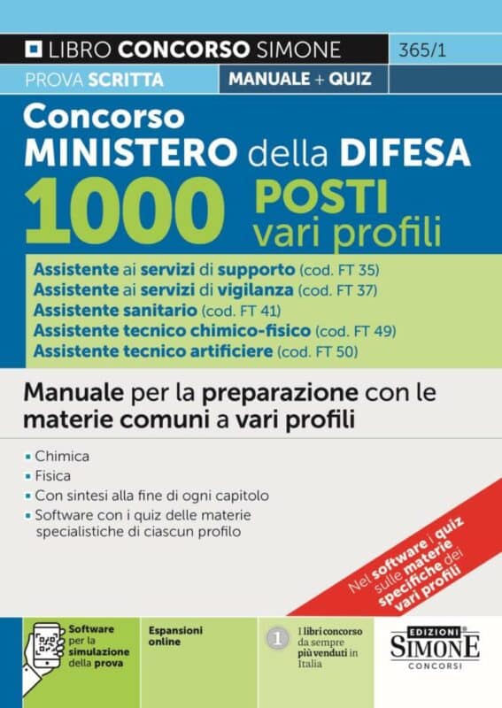 Manuale Concorso Ministero Difesa Assistenti 2024 – Prova scritta