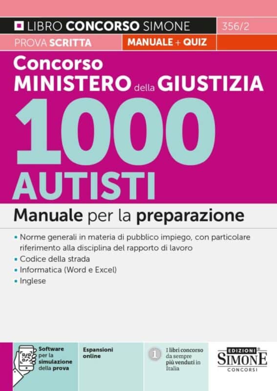 Manuale concorso autisti del Ministero della Giustizia 2024 – Per la prova scritta