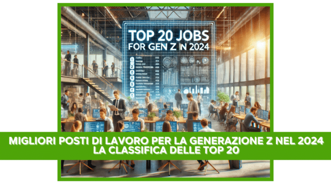 Migliori posti di lavoro per la generazione Z nel 2024 - La classifica dei top 20