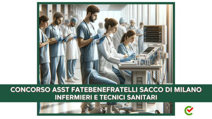 Bandi di Concorso ASST Fatebenefratelli Sacco infermieri e tecnici sanitari 20 posti di lavoro