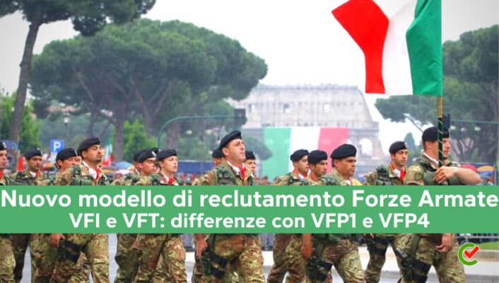 Nuovo modello di reclutamento Forze Armate VFI e VFT