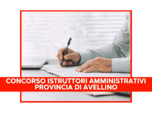 Concorso Provincia di Avellino istruttori am