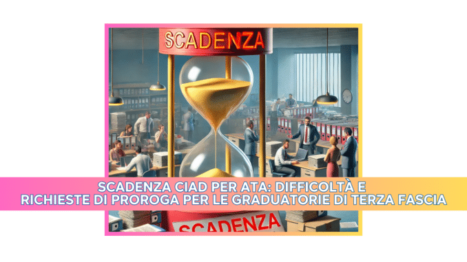 Scadenza CIAD per ATA: Difficoltà e Richieste di Proroga per le Graduatorie di Terza Fascia