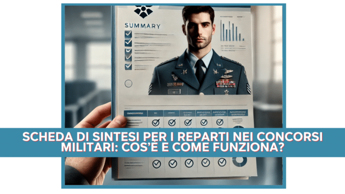 Scheda di Sintesi per i Reparti nei Concorsi Militari: Cos'è e Come Funziona?