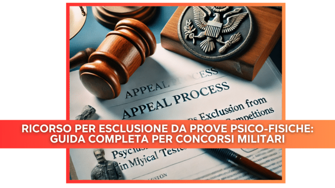 Ricorso per esclusione da prove psico-fisiche: guida completa per concorsi militari