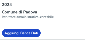 Banca dati Comune di Padova Istruttore amministrativo
