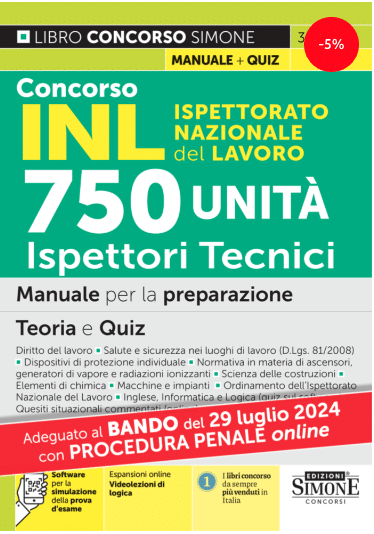 Manuale Concorso Ispettori del Lavoro INL – Per la preparazione