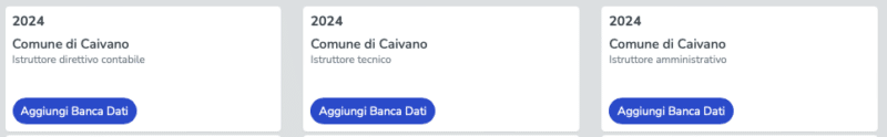 Banche dati di Esercitazione - Concorso Comune di Caivano 2024