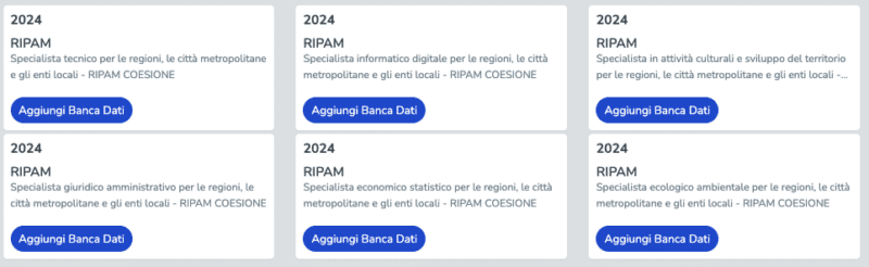 banche dati di esercitazione - Concorso Coesione RIpam 