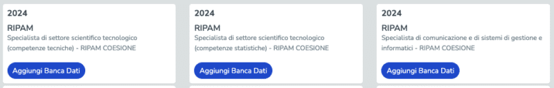 banche dati di esercitazione - Concorso Coesione RIpam  2024