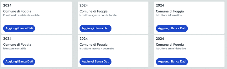 Banche dati di esercitazione Concorso Comune di Foggia 2024