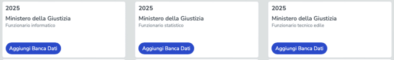 Banche dati di esercitazione per Funzionari - Concorso Ministero della Giustizia 2025