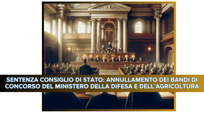 Sentenza Consiglio di Stato: Annullamento dei Bandi di Concorso del Ministero della Difesa e dell'Agricoltura