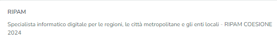 Specialista informatico digitale per le regioni, le città metropolitane e gli enti locali - RIPAM COESIONE