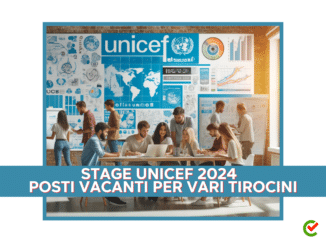 Stage UNICEF 2024 - Posti vacanti per vari tirocini
