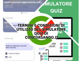 Termini e condizioni di utilizzo del simulatore quiz di Concorsando.it